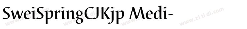 SweiSpringCJKjp Medi字体转换